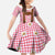 Traditional German Costume - Lederhosen Family Matching Summer Maxi Dress and Hawaiian Shirt Red Plaid Pattern with Edelweiss Flowers - Wonder Print Shop