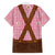 Traditional German Costume - Lederhosen Family Matching Summer Maxi Dress and Hawaiian Shirt Red Plaid Pattern with Edelweiss Flowers - Wonder Print Shop