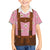 Traditional German Costume - Lederhosen Family Matching Summer Maxi Dress and Hawaiian Shirt Red Plaid Pattern with Edelweiss Flowers - Wonder Print Shop