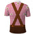 Traditional German Costume - Lederhosen Polo Shirt Red Plaid Pattern with Edelweiss Flowers - Wonder Print Shop