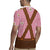 Traditional German Costume - Lederhosen Rugby Jersey Red Plaid Pattern with Edelweiss Flowers - Wonder Print Shop