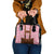 Traditional German Costume - Lederhosen Shoulder Handbag Red Plaid Pattern with Edelweiss Flowers - Wonder Print Shop