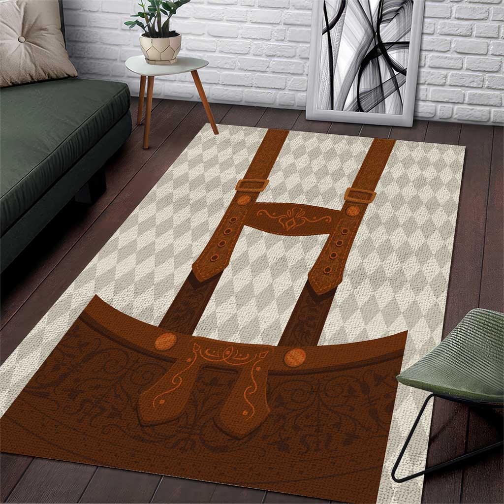 Traditional German Costume - Lederhosen Area Rug Old Vintage Bavarian Pattern - Wonder Print Shop