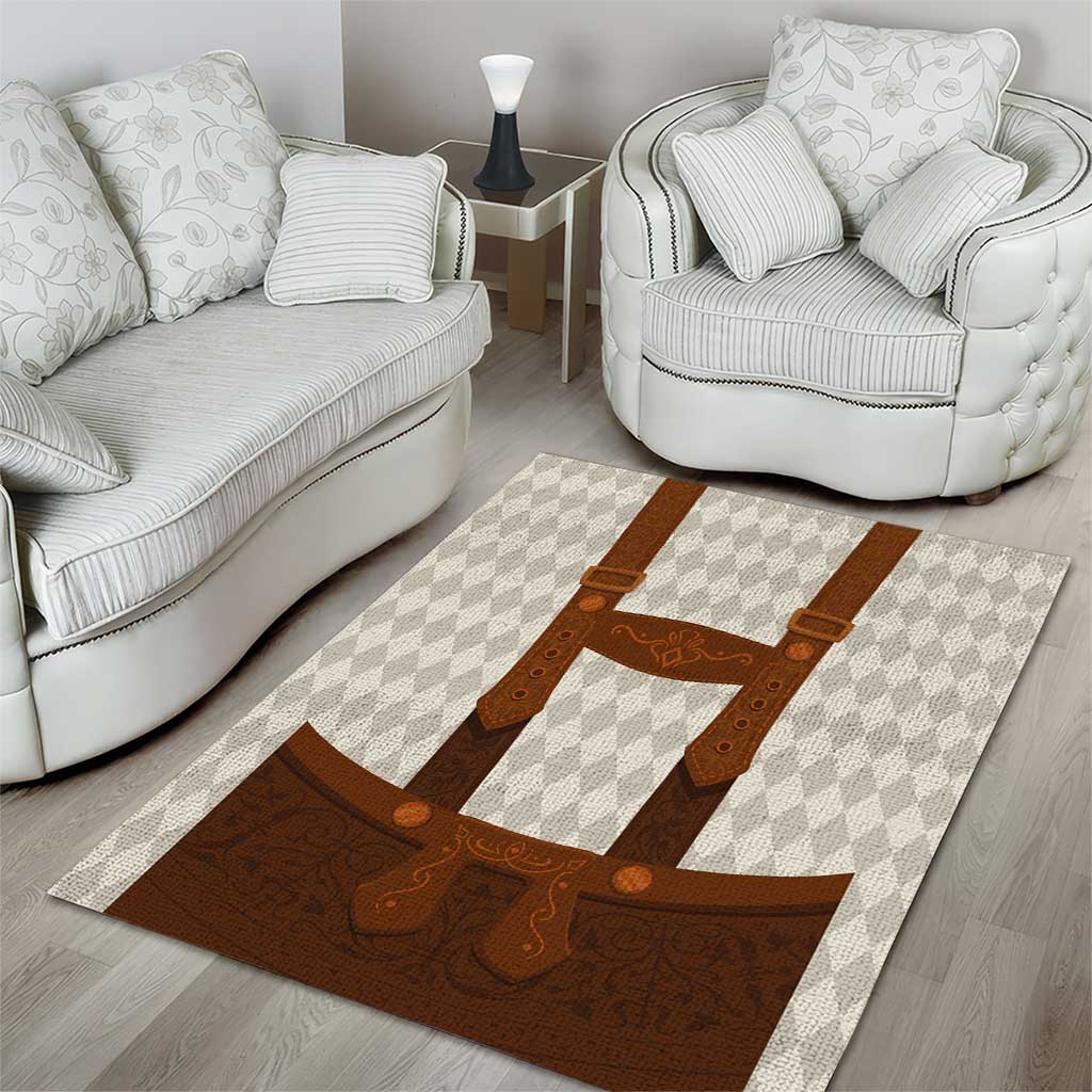 Traditional German Costume - Lederhosen Area Rug Old Vintage Bavarian Pattern - Wonder Print Shop
