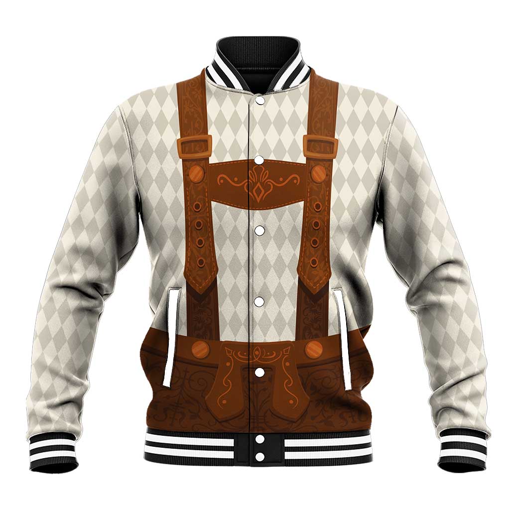 Traditional German Costume - Lederhosen Baseball Jacket Old Vintage Bavarian Pattern - Wonder Print Shop
