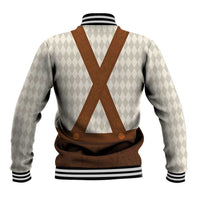 Traditional German Costume - Lederhosen Baseball Jacket Old Vintage Bavarian Pattern - Wonder Print Shop
