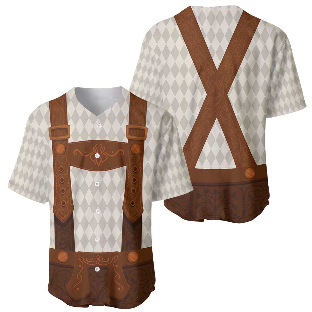 Traditional German Costume - Lederhosen Baseball Jersey Old Vintage Bavarian Pattern - Wonder Print Shop