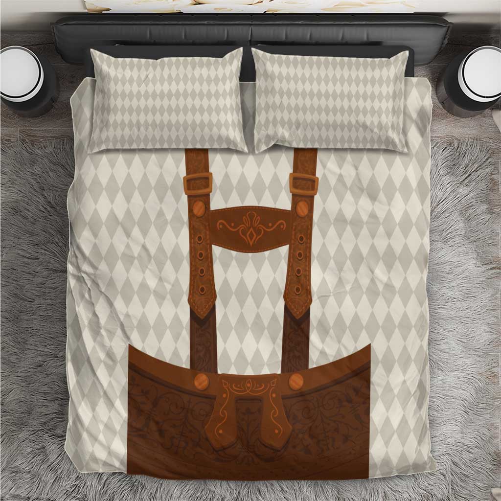 Traditional German Costume - Lederhosen Bedding Set Old Vintage Bavarian Pattern - Wonder Print Shop