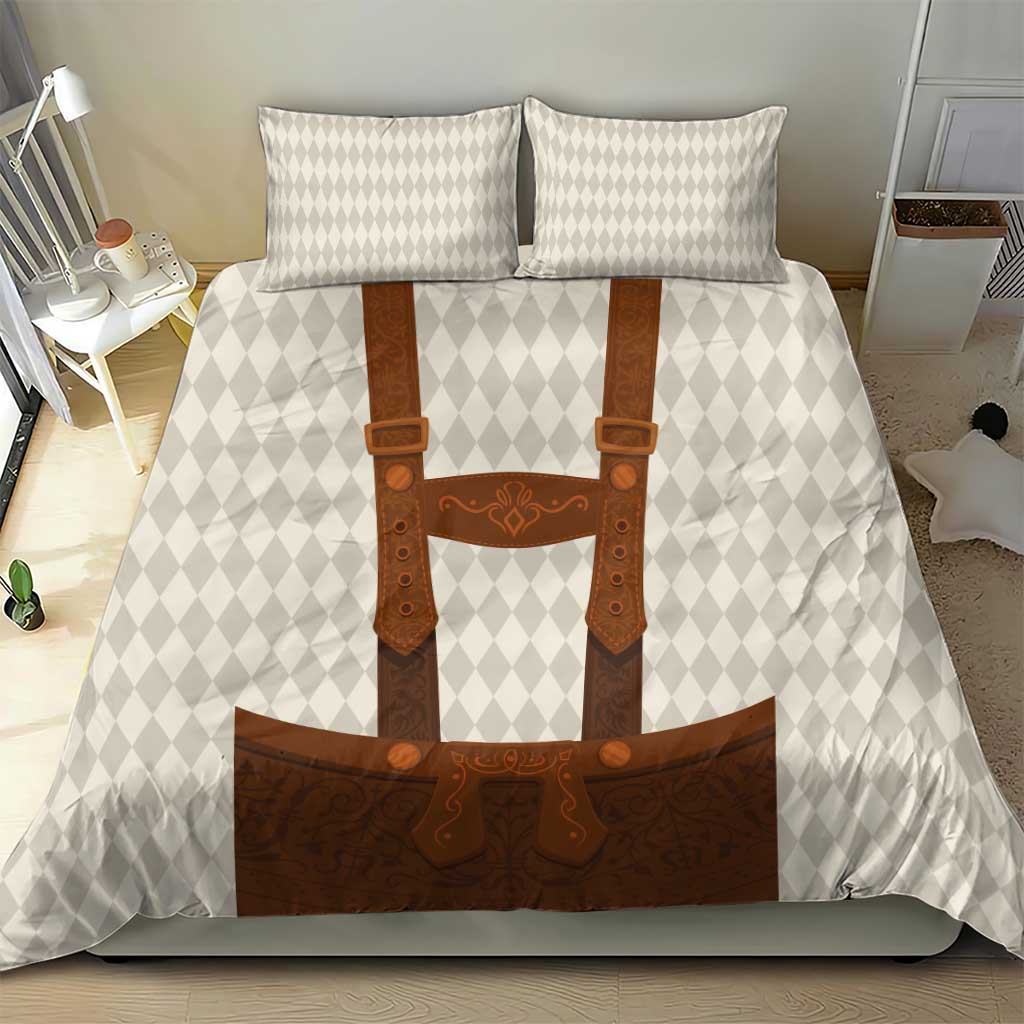 Traditional German Costume - Lederhosen Bedding Set Old Vintage Bavarian Pattern - Wonder Print Shop