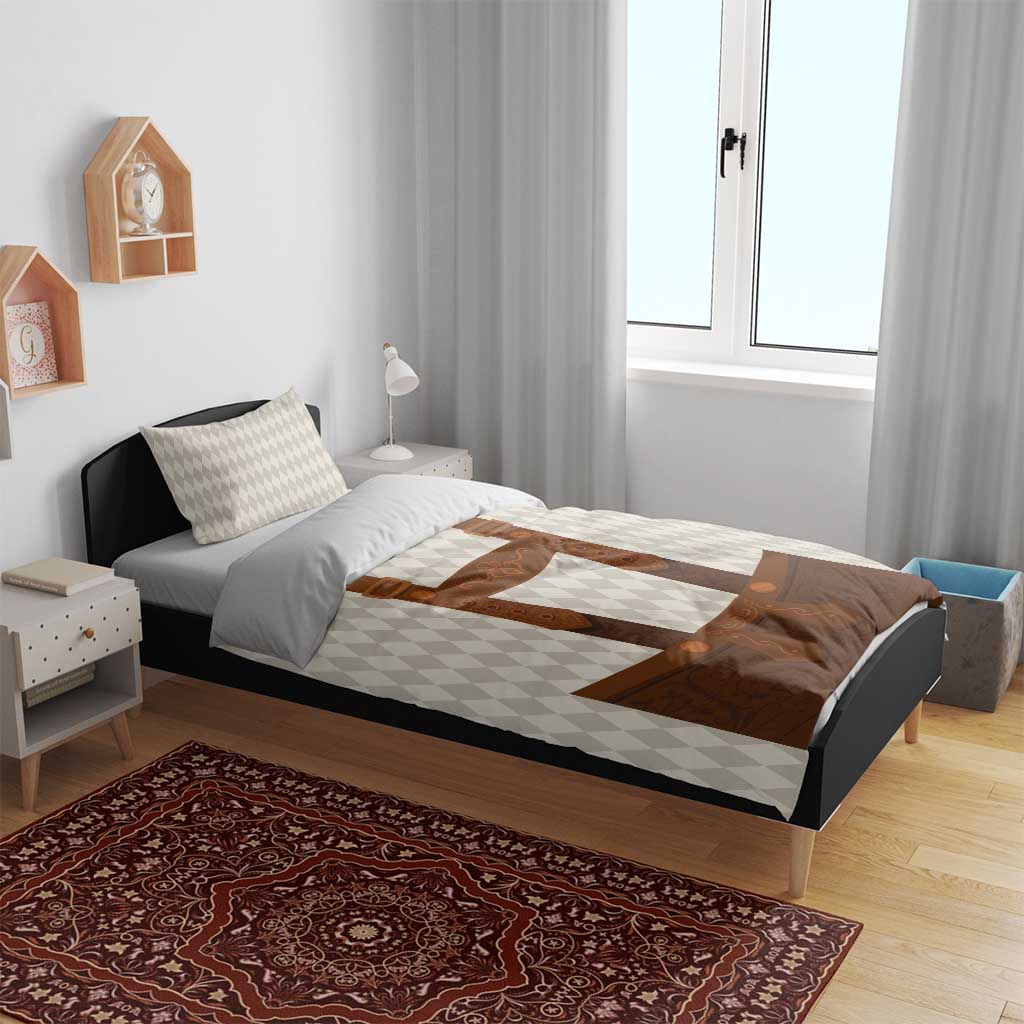 Traditional German Costume - Lederhosen Bedding Set Old Vintage Bavarian Pattern - Wonder Print Shop