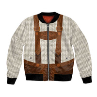 Traditional German Costume - Lederhosen Bomber Jacket Old Vintage Bavarian Pattern - Wonder Print Shop