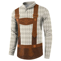 Traditional German Costume - Lederhosen Button Sweatshirt Old Vintage Bavarian Pattern - Wonder Print Shop