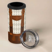 Traditional German Costume - Lederhosen 4 in 1 Can Cooler Tumbler Old Vintage Bavarian Pattern - Wonder Print Shop
