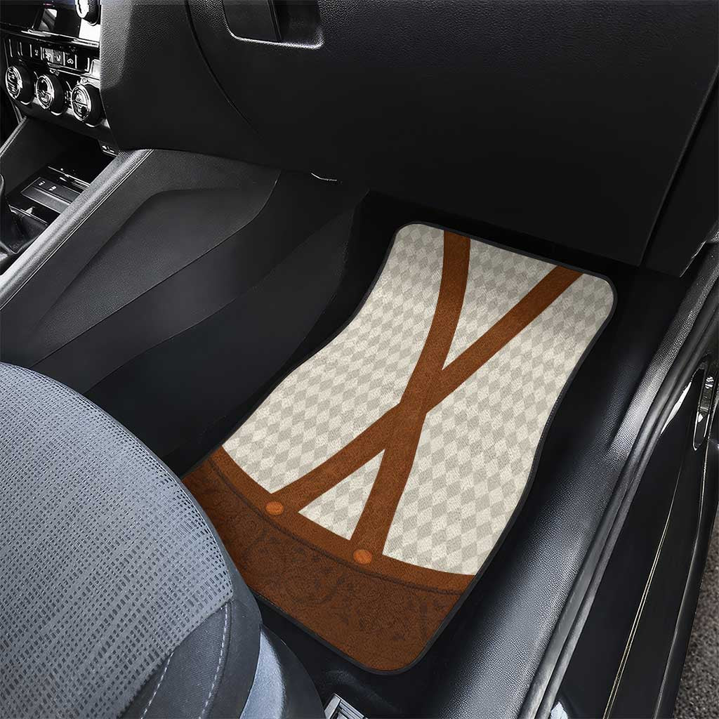 Traditional German Costume - Lederhosen Car Mats Old Vintage Bavarian Pattern - Wonder Print Shop