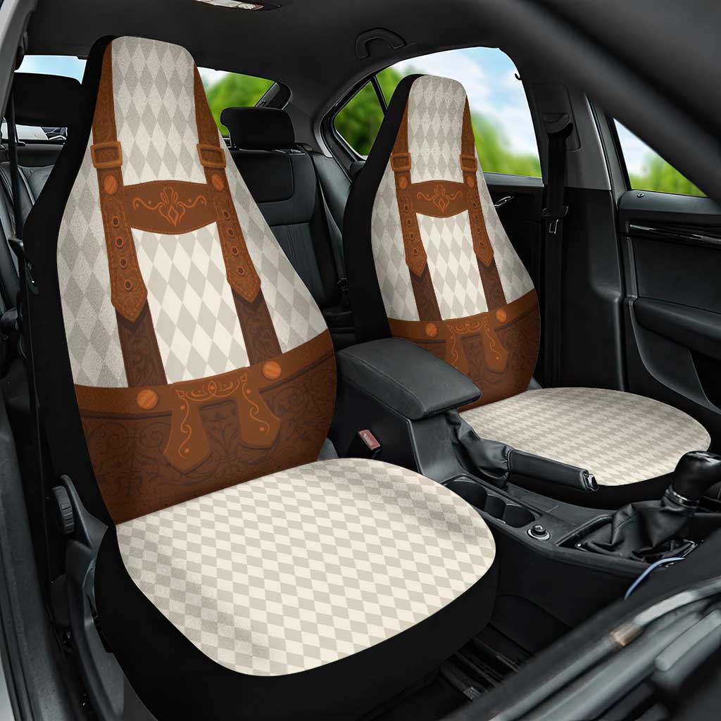 Traditional German Costume - Lederhosen Car Seat Cover Old Vintage Bavarian Pattern - Wonder Print Shop