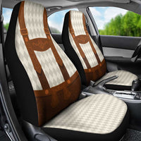 Traditional German Costume - Lederhosen Car Seat Cover Old Vintage Bavarian Pattern - Wonder Print Shop