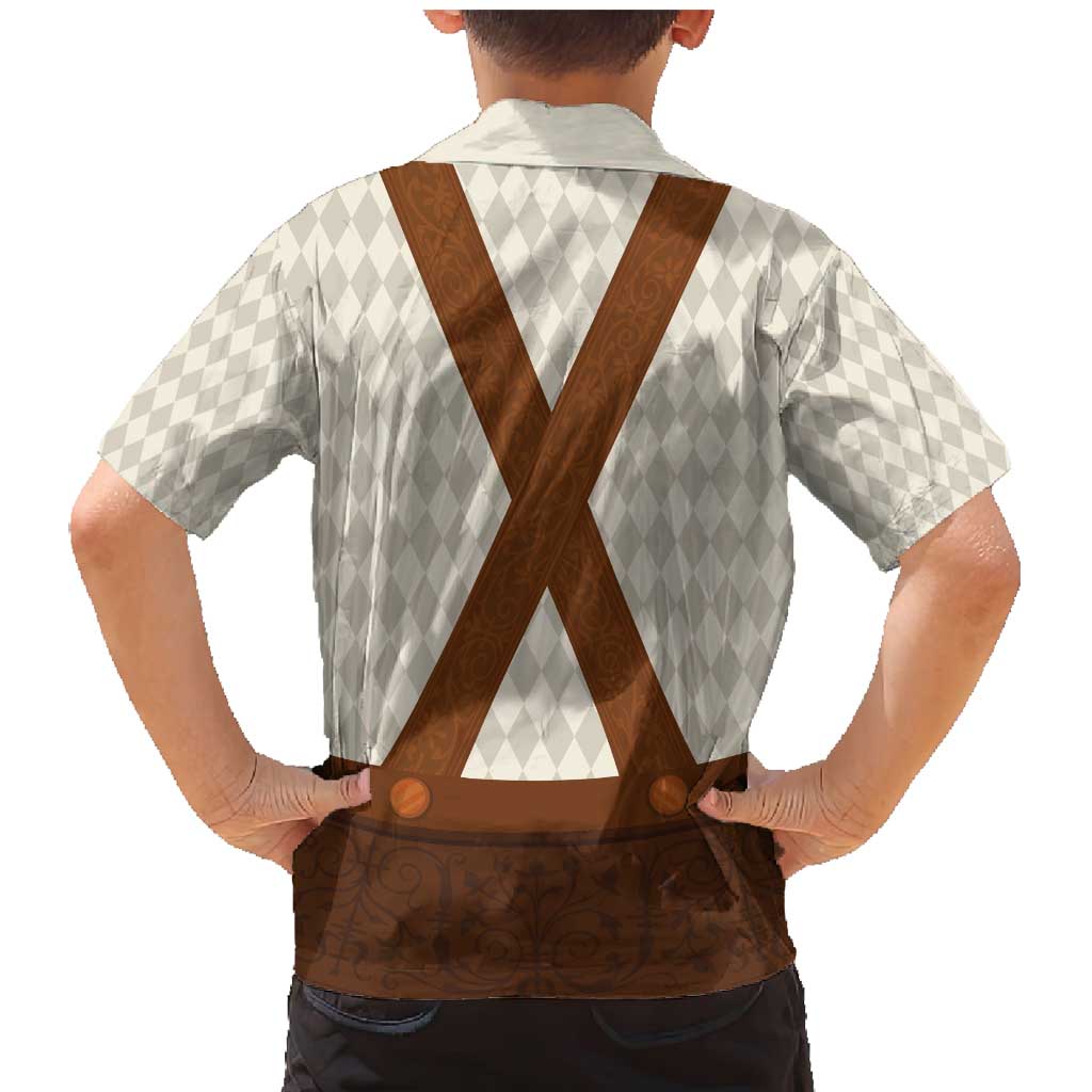 Traditional German Costume - Lederhosen Family Matching Mermaid Dress and Hawaiian Shirt Old Vintage Bavarian Pattern - Wonder Print Shop