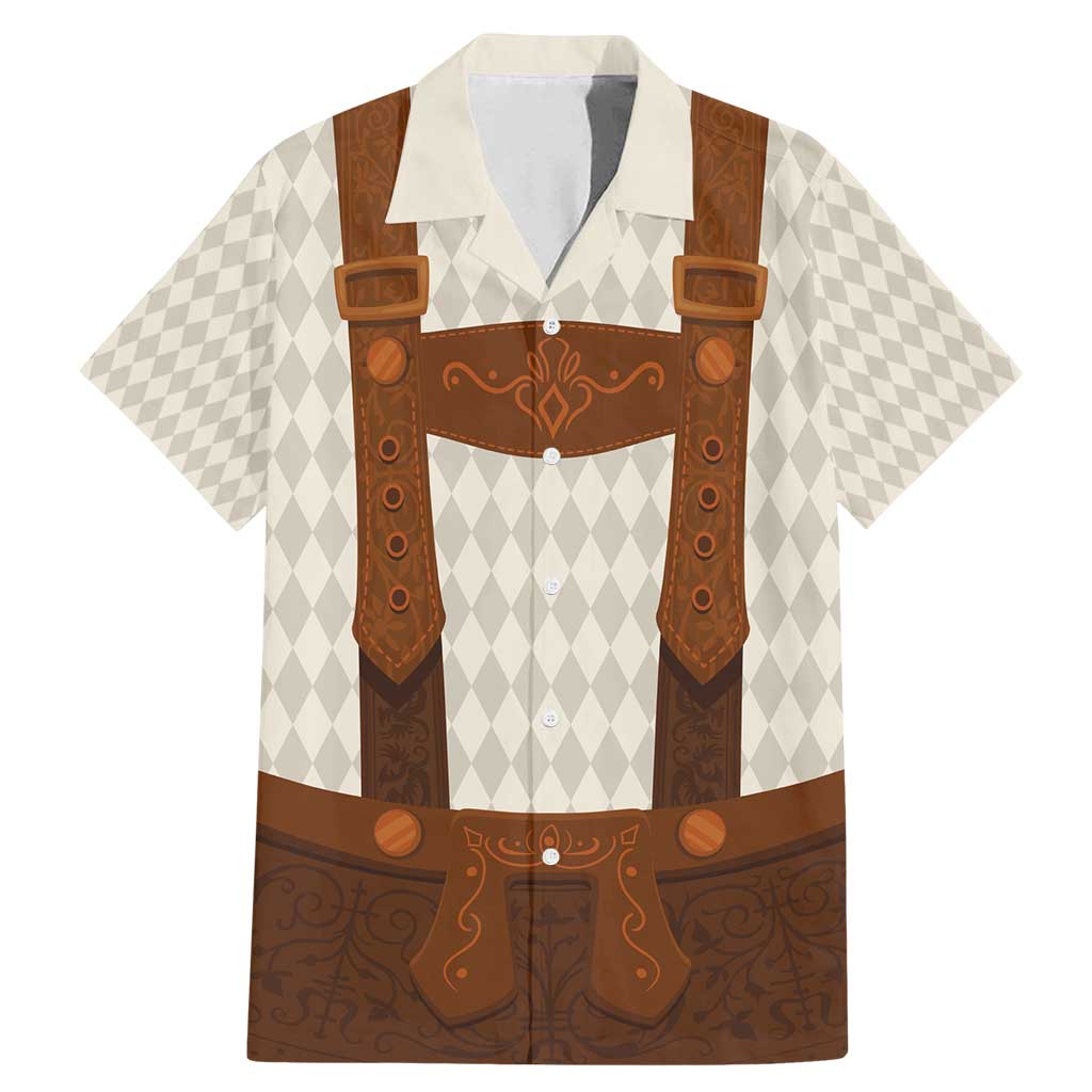 Traditional German Costume - Lederhosen Family Matching Mermaid Dress and Hawaiian Shirt Old Vintage Bavarian Pattern - Wonder Print Shop