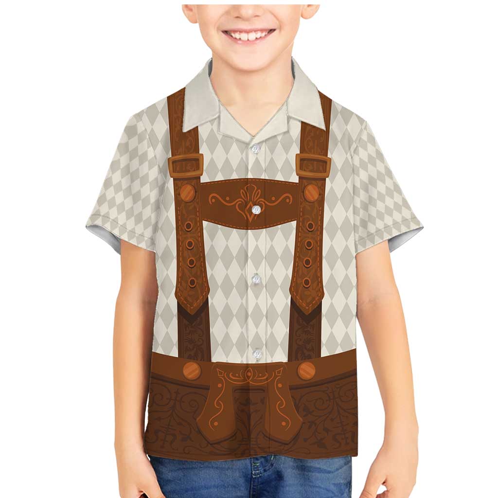 Traditional German Costume - Lederhosen Family Matching Mermaid Dress and Hawaiian Shirt Old Vintage Bavarian Pattern - Wonder Print Shop