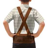 Traditional German Costume - Lederhosen Family Matching Off The Shoulder Long Sleeve Dress and Hawaiian Shirt Old Vintage Bavarian Pattern