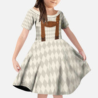 Traditional German Costume - Lederhosen Family Matching Puletasi and Hawaiian Shirt Old Vintage Bavarian Pattern
