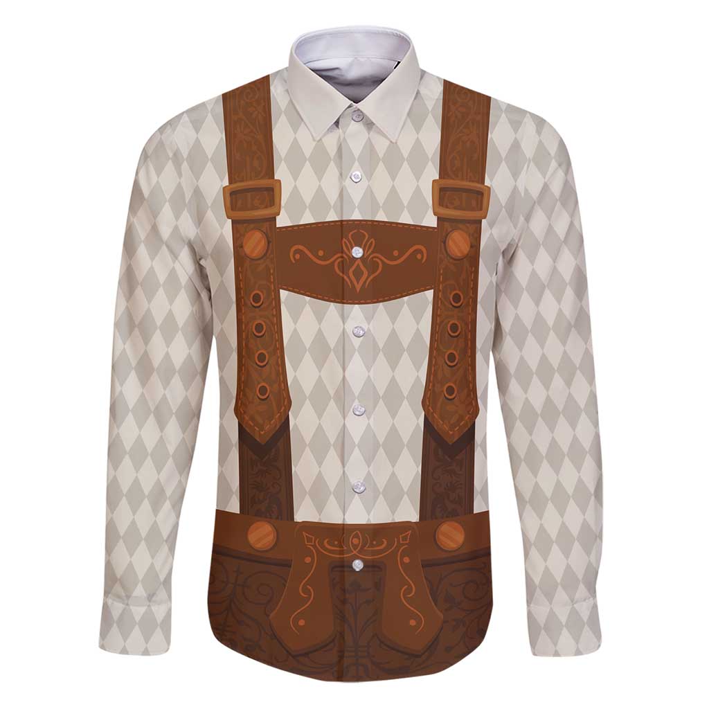 Traditional German Costume - Lederhosen Family Matching Puletasi and Hawaiian Shirt Old Vintage Bavarian Pattern