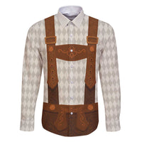 Traditional German Costume - Lederhosen Family Matching Short Sleeve Bodycon Dress and Hawaiian Shirt Old Vintage Bavarian Pattern - Wonder Print Shop