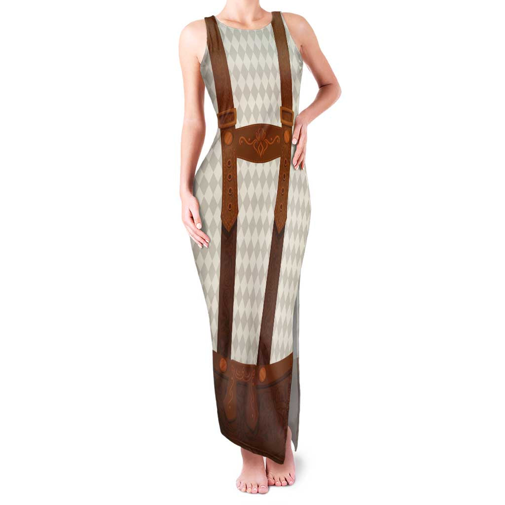 Traditional German Costume - Lederhosen Family Matching Tank Maxi Dress and Hawaiian Shirt Old Vintage Bavarian Pattern - Wonder Print Shop