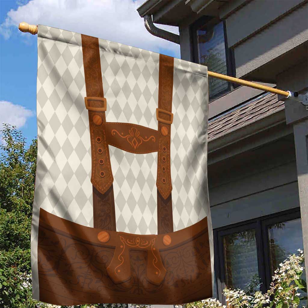 Traditional German Costume - Lederhosen Garden Flag Old Vintage Bavarian Pattern - Wonder Print Shop