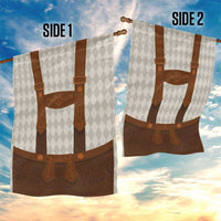 Traditional German Costume - Lederhosen Garden Flag Old Vintage Bavarian Pattern - Wonder Print Shop