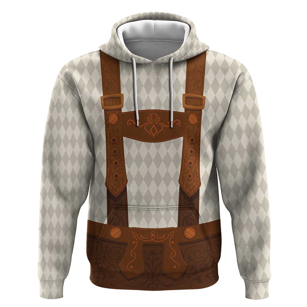 Traditional German Costume - Lederhosen Hoodie Old Vintage Bavarian Pattern - Wonder Print Shop