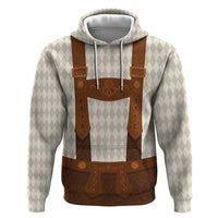 Traditional German Costume - Lederhosen Hoodie Old Vintage Bavarian Pattern - Wonder Print Shop