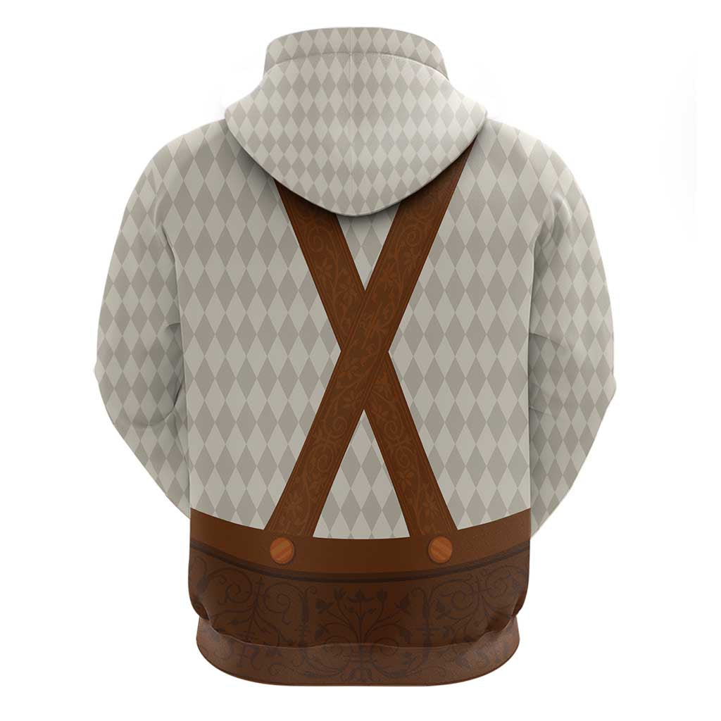 Traditional German Costume - Lederhosen Hoodie Old Vintage Bavarian Pattern - Wonder Print Shop