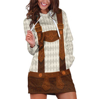 Traditional German Costume - Lederhosen Hoodie Dress Old Vintage Bavarian Pattern - Wonder Print Shop