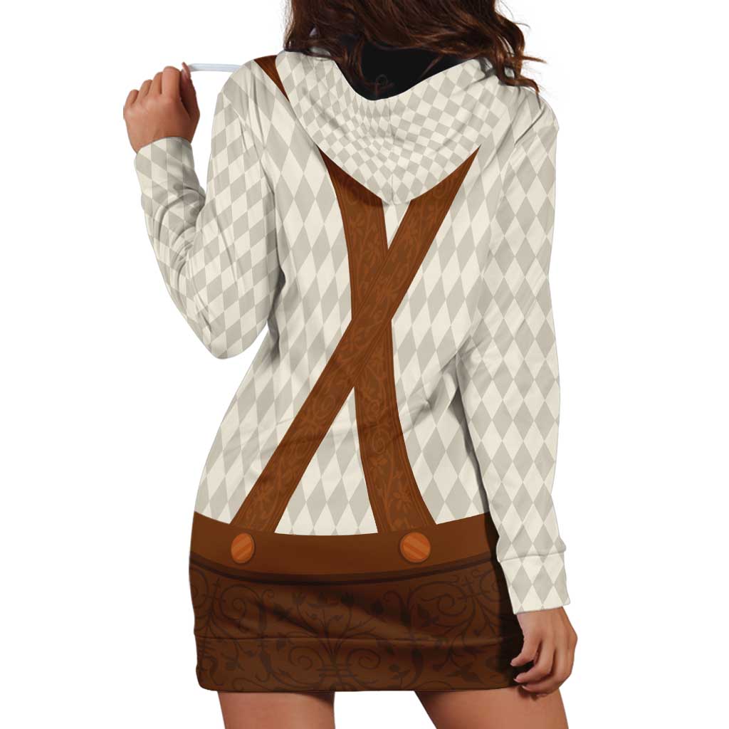 Traditional German Costume - Lederhosen Hoodie Dress Old Vintage Bavarian Pattern - Wonder Print Shop