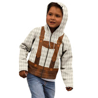 Traditional German Costume - Lederhosen Kid Hoodie Old Vintage Bavarian Pattern - Wonder Print Shop