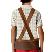 Traditional German Costume - Lederhosen Kid Polo Shirt Old Vintage Bavarian Pattern - Wonder Print Shop