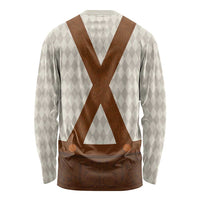 Traditional German Costume - Lederhosen Long Sleeve Shirt Old Vintage Bavarian Pattern - Wonder Print Shop