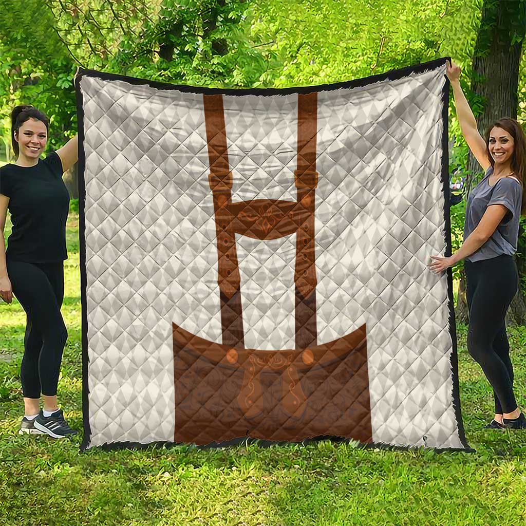 Traditional German Costume - Lederhosen Quilt Old Vintage Bavarian Pattern - Wonder Print Shop
