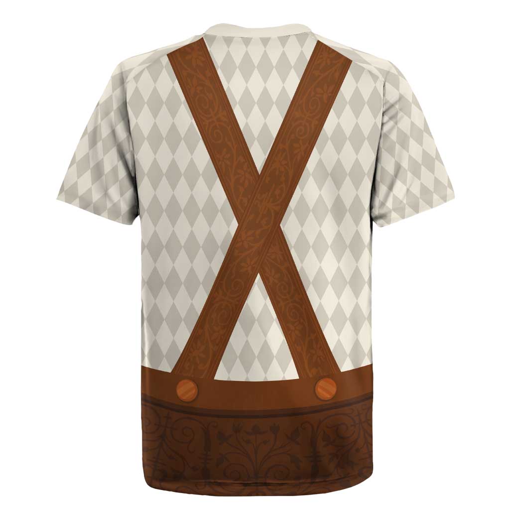 Traditional German Costume - Lederhosen Rugby Jersey Old Vintage Bavarian Pattern - Wonder Print Shop