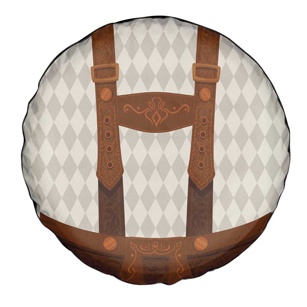 Traditional German Costume - Lederhosen Spare Tire Cover Old Vintage Bavarian Pattern - Wonder Print Shop