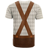 Traditional German Costume - Lederhosen T Shirt Old Vintage Bavarian Pattern - Wonder Print Shop