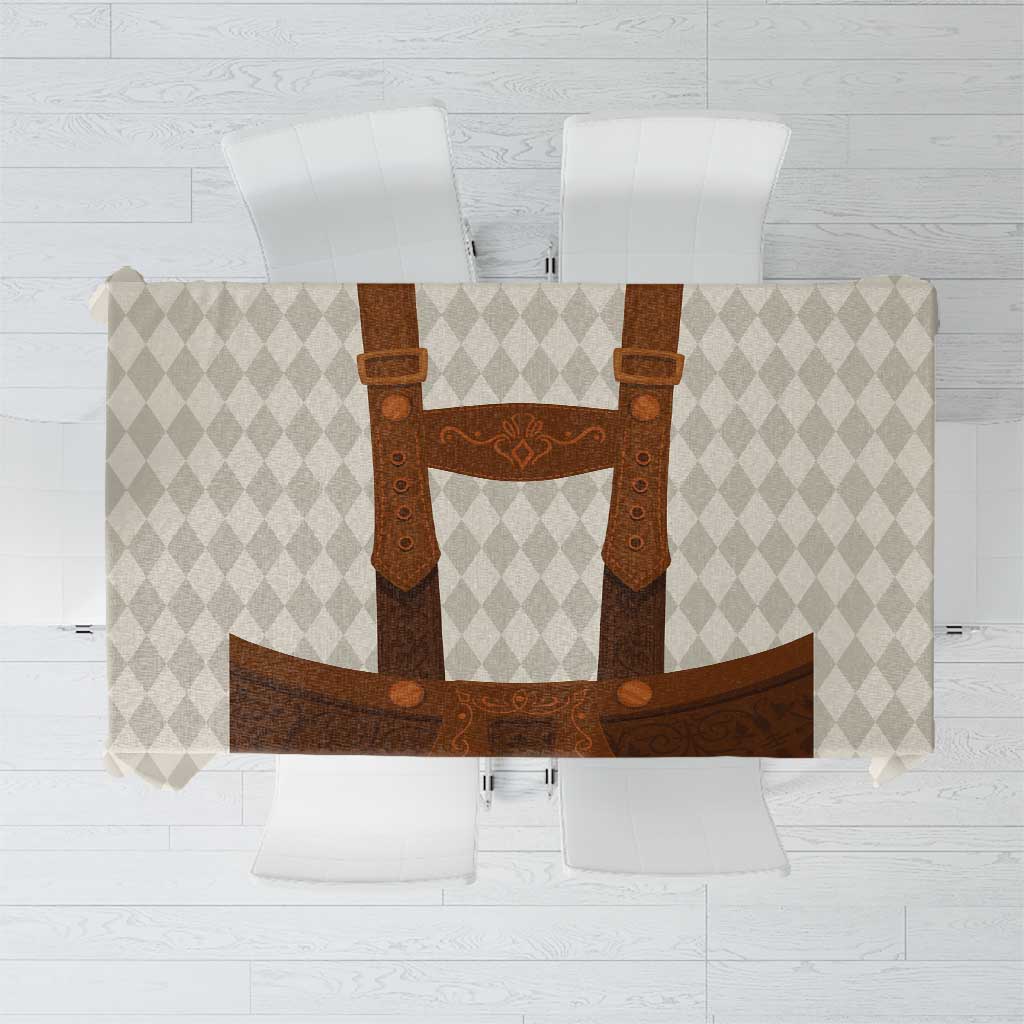 Traditional German Costume - Lederhosen Tablecloth Old Vintage Bavarian Pattern - Wonder Print Shop