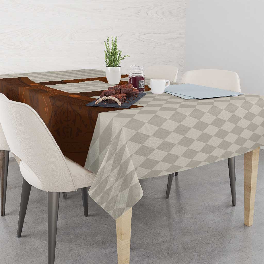 Traditional German Costume - Lederhosen Tablecloth Old Vintage Bavarian Pattern - Wonder Print Shop