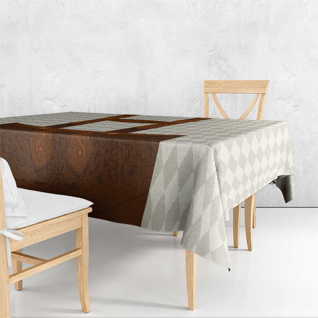 Traditional German Costume - Lederhosen Tablecloth Old Vintage Bavarian Pattern - Wonder Print Shop