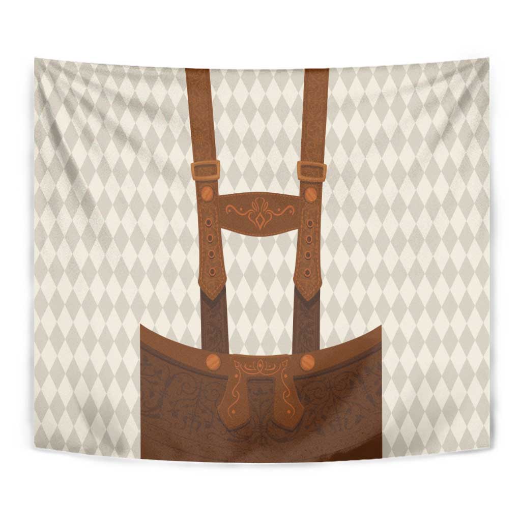 Traditional German Costume - Lederhosen Tapestry Old Vintage Bavarian Pattern - Wonder Print Shop