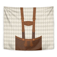Traditional German Costume - Lederhosen Tapestry Old Vintage Bavarian Pattern - Wonder Print Shop