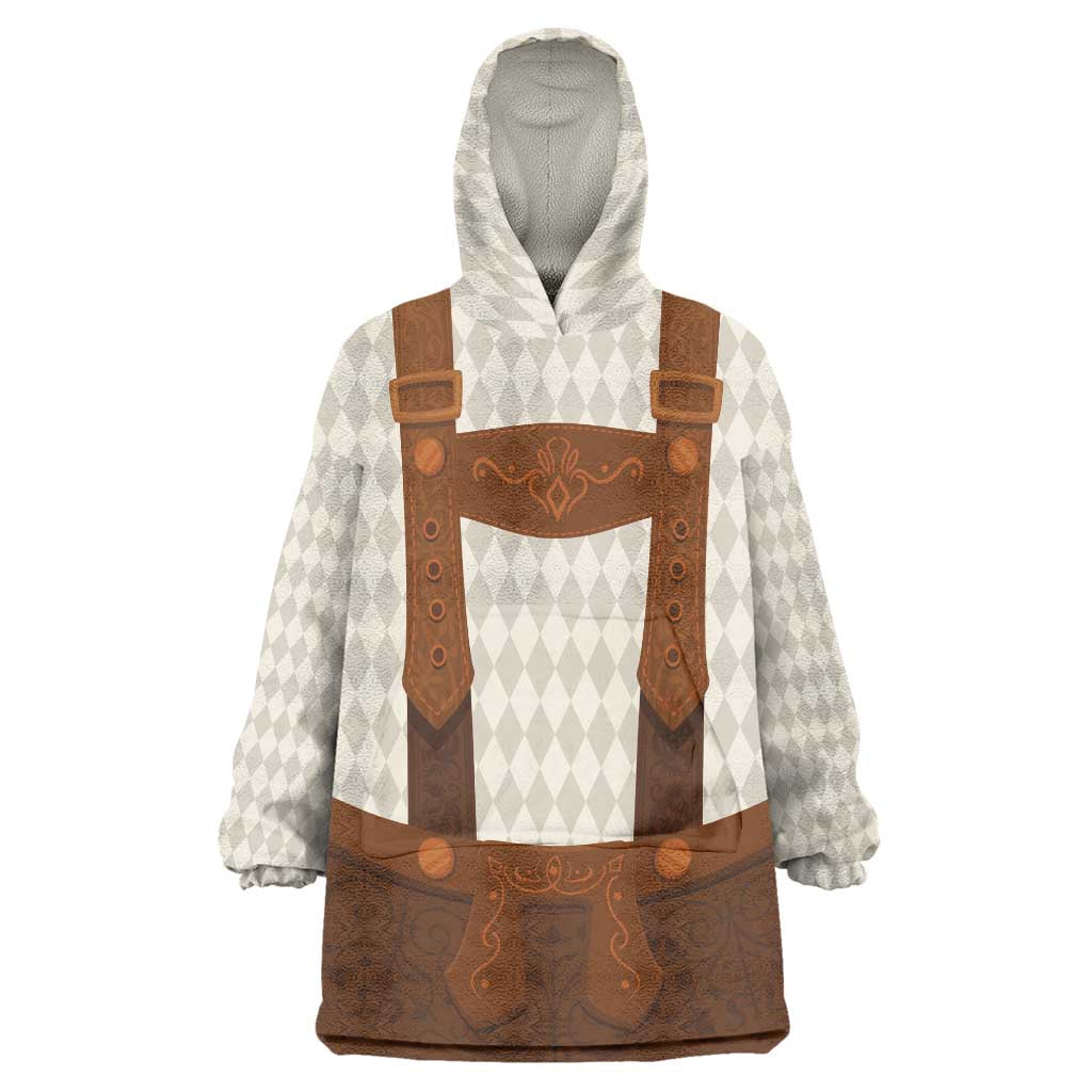 Traditional German Costume - Lederhosen Wearable Blanket Hoodie Old Vintage Bavarian Pattern - Wonder Print Shop