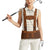 Traditional German Costume - Lederhosen Women Sleeveless Polo Shirt Old Vintage Bavarian Pattern - Wonder Print Shop