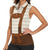 Traditional German Costume - Lederhosen Women Sleeveless Polo Shirt Old Vintage Bavarian Pattern - Wonder Print Shop